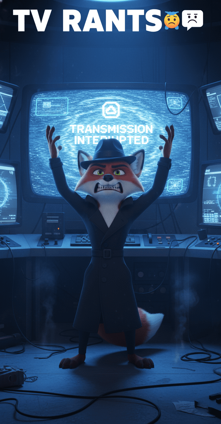 Black Spy Cinefox having a rant-ish moment, throwing his hands up in exasperation over the latest tv script, or series cancellation. Used to represent TV Rants Category on Cinesist.com