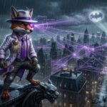 Cinefox using his Nuero lens to link to Gothams entire data-stream. Neuro linking every piece of data Gotham City has.