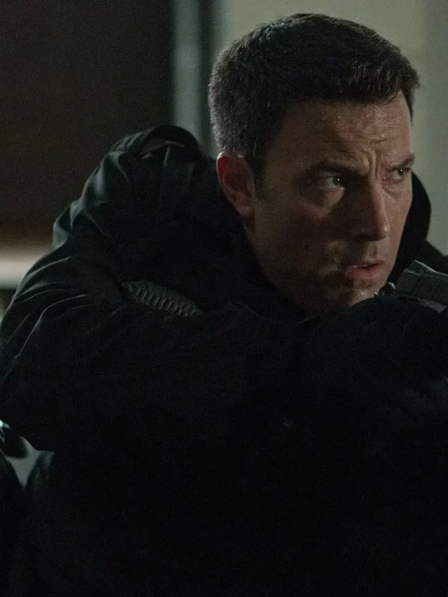 Movie still from The Accountant (2016). Christian Wolff (Ben Affleck) in a tense moment, likely mid-mission, showcasing his sharp focus in The Accountant.