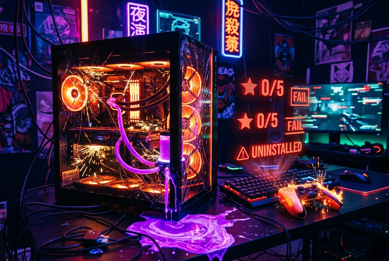 Shattered Cyberpunk PC Rig with 0 Out of 5 Review